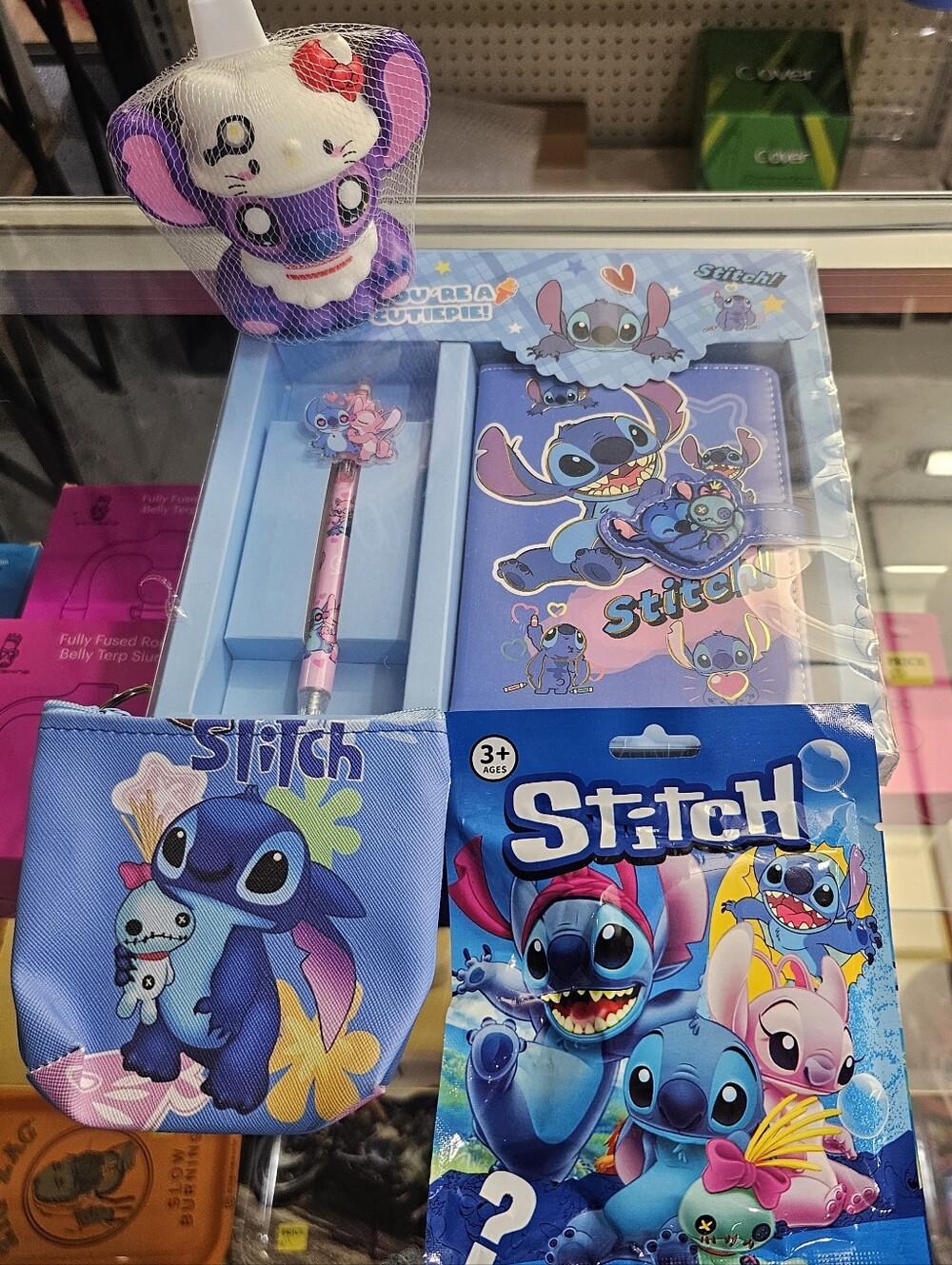 Stitch Notebook Bling Bag Squishy Coin Purse